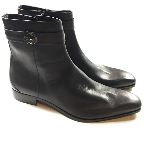 Gucci Mens Ankle Brown Boots Size 15.5 US 14.5 UK - Picture 2 of 8